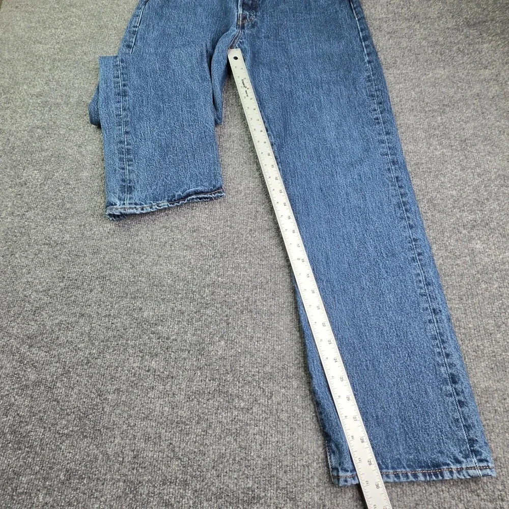 Levi's 501 Original Fit Jeans Mens W34 L32 Blue Denim Button Fly Straight Leg